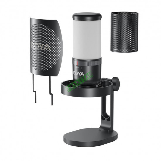 Boya K3 RGB Aydınlatmalı Masa Üstü Condenser USB Mikrofon Boya K3 RGB Aydınlatmalı Masa Üstü Condenser USB Mikrofon