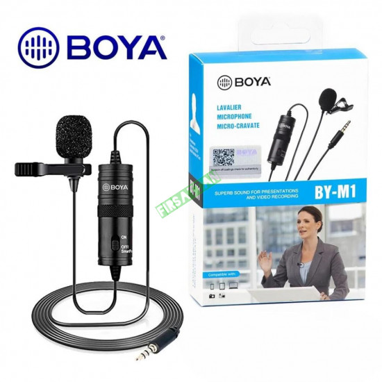 Youtuber Vlogger Canlı Yayın Mikrofonu Boya BY-M1 Yaka Mikrofonu 6 Metre Youtuber Vlogger Canlı Yayın Mikrofonu Boya BY-M1 Yaka Mikrofonu 6 Metre