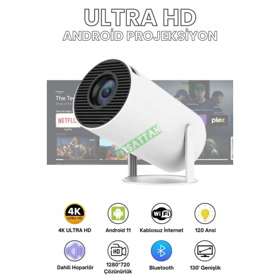HY300 Taşınılabilir Projeksiyon Projektör Cihazı Mini Projektör LED Projektör 4K Projektör HY300 Taşınılabilir Projeksiyon Projektör Cihazı Mini Projektör LED Projektör 4K Projektör