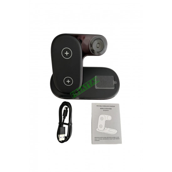 Fırsattan Kablosuz 15w Hızlı Şarj Standı Taşınabilir Seyahat Şarj Standı 3 in 1 Fırsattan Kablosuz 15w Hızlı Şarj Standı Taşınabilir Seyahat Şarj Standı 3 in 1