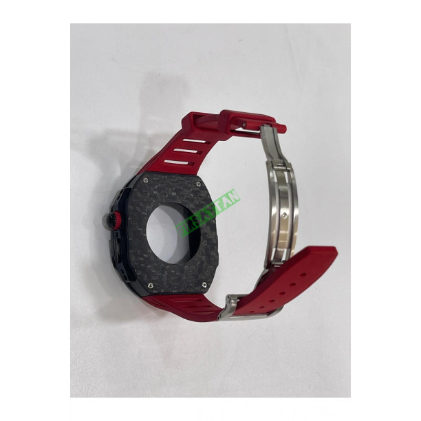 Apple Watch Ultra Ultra 2  Gerçek Karbon Gövde Bordo