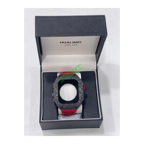 Apple Watch Ultra Ultra 2 Gerçek Karbon Gövde Bordo Apple Watch Ultra Ultra 2 Gerçek Karbon Gövde Bordo