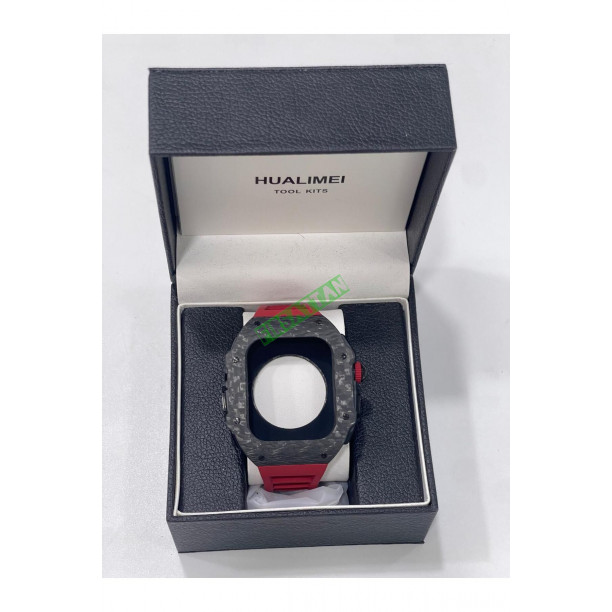 Apple Watch Ultra Ultra 2  Gerçek Karbon Gövde Bordo