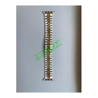42-49MM Paslanmaz Çelik Ayarlanabilir Rolex Kordon Gold Gümüş