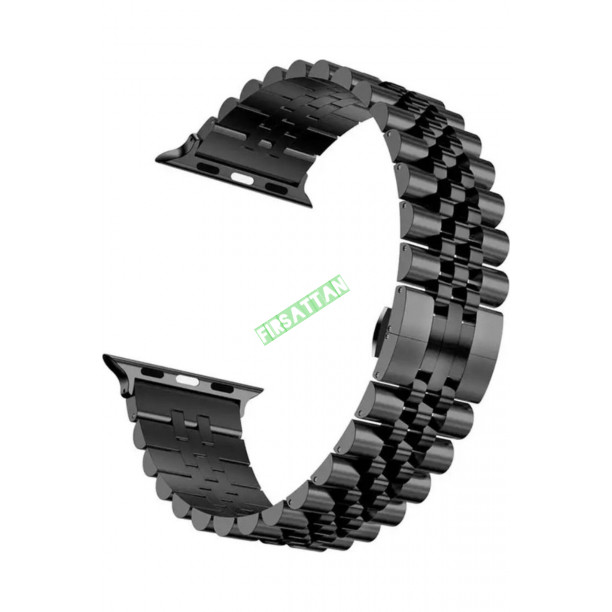 Apple Watch 42 - 49MM Uyumlu Paslanmaz Çelik Ayarlanabilir Rolex Metal Kordon