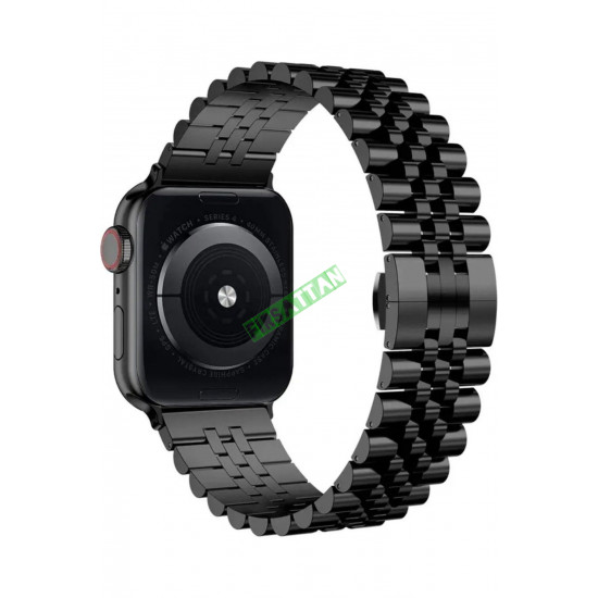 Apple Watch 42 - 49MM Uyumlu Paslanmaz Çelik Ayarlanabilir Rolex Metal Kordon Apple Watch 42 - 49MM Uyumlu Paslanmaz Çelik Ayarlanabilir Rolex Metal Kordon