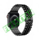 42 - 49MM Uyumlu Paslanmaz Çelik Ayarlanabilir Rolex Metal Kordon Siyah