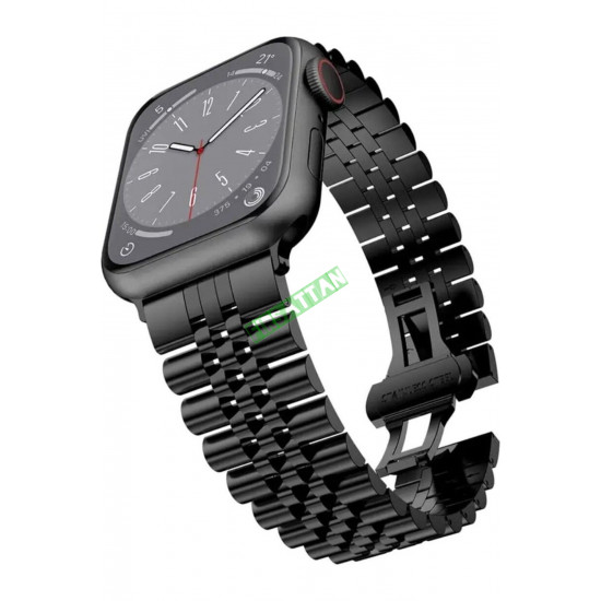 Apple Watch 42 - 49MM Uyumlu Paslanmaz Çelik Ayarlanabilir Rolex Metal Kordon Apple Watch 42 - 49MM Uyumlu Paslanmaz Çelik Ayarlanabilir Rolex Metal Kordon