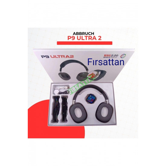 P9 Ultra3 Akıllı Saat Kulaklık Hediyeli 7 Kordonlu Set P9 Ultra3 Akıllı Saat Kulaklık Hediyeli 7 Kordonlu Set