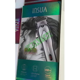 INSUA HK-770 Profesyonel Şarjlı LED Ekranlı Tıraş Makinesi Gümüş