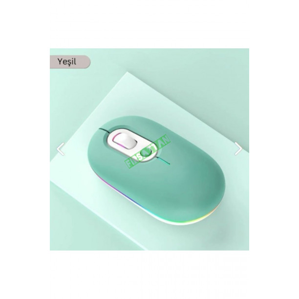 M1 Kablosuz Mouse Bluetooth Wireless Çift Mod lu USB 2.4g Şarj Edilebilir 800/1200/1600dpi Rgb Fare