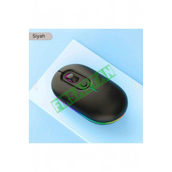 M1 Kablosuz Mouse Bluetooth Wireless Çift Mod lu USB 2.4g Şarj Edilebilir 800/1200/1600dpi Rgb Fare