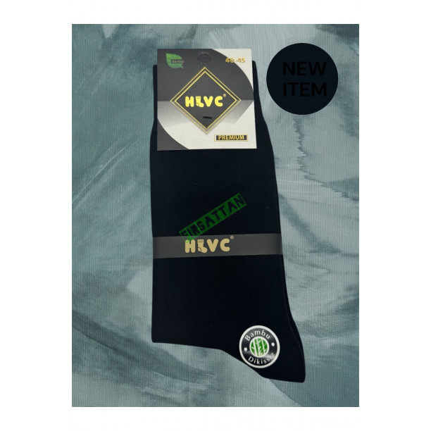 Helvacı Bambu Çorap Premium Dikişsiz ve Parfümlü Siyah Renk 3'lü Paket
