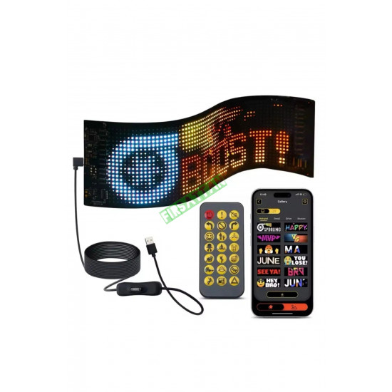 LED Ekran Matrix Panel Cama Yapışan 60 cm Boy 16x96 pixel LED Ekran Matrix Panel Cama Yapışan 60 cm Boy 16x96 pixel