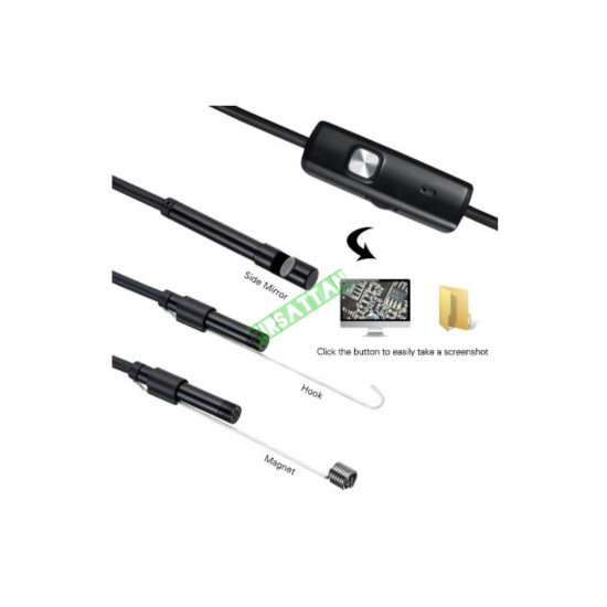 Endoskop Kameralı Boru muayene cihazı 3in1 2MT 5.5mm USB kablosu Borescope Su geçirmez Endoskop Kameralı Boru muayene cihazı 3in1 2MT 5.5mm USB kablosu Borescope Su geçirmez