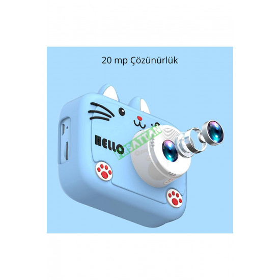 Angeleye KS-102 Çocuklar İçin Dijital Kamera Mavi Angeleye KS-102 Çocuklar İçin Dijital Kamera Mavi