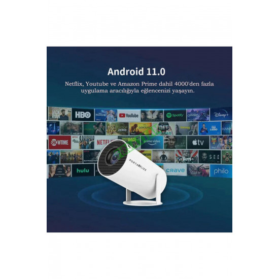 Taşınabilir Sinema Projektörü Ev Sineması Wifi Bluetooth Android iOS Akıllı Projeksiyon Taşınabilir Sinema Projektörü Ev Sineması Wifi Bluetooth Android iOS Akıllı Projeksiyon