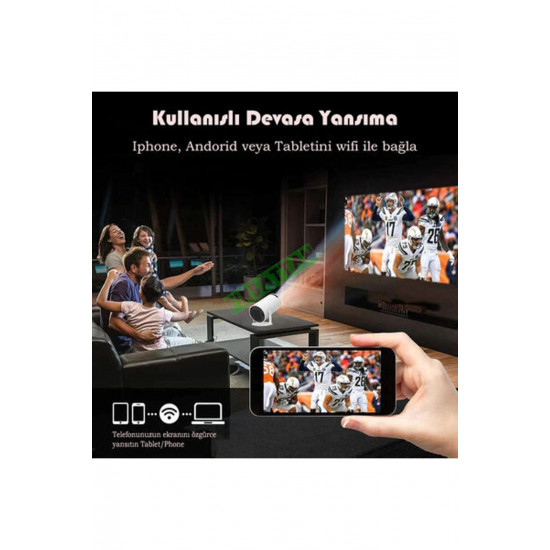 Taşınabilir Sinema Projektörü Ev Sineması Wifi Bluetooth Android iOS Akıllı Projeksiyon Taşınabilir Sinema Projektörü Ev Sineması Wifi Bluetooth Android iOS Akıllı Projeksiyon