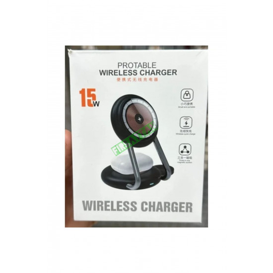 Magsafe(Kablosuz) 15 W Hızlı Şarj Standı 3 In 1 Apple Samsung Huawei Uyumlu Magsafe(Kablosuz) 15 W Hızlı Şarj Standı 3 In 1 Apple Samsung Huawei Uyumlu