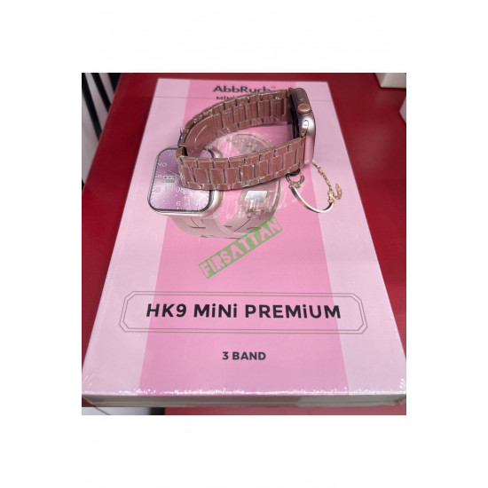 HK 9 MİNİ PREMİUM 41 MM ROSE RENK 3 KORDON EKRAN KORUYUCU VE TAŞLI BİLEKLİK HEDİYELİ HK 9 MİNİ PREMİUM 41 MM ROSE RENK 3 KORDON EKRAN KORUYUCU VE TAŞLI BİLEKLİK HEDİYELİ