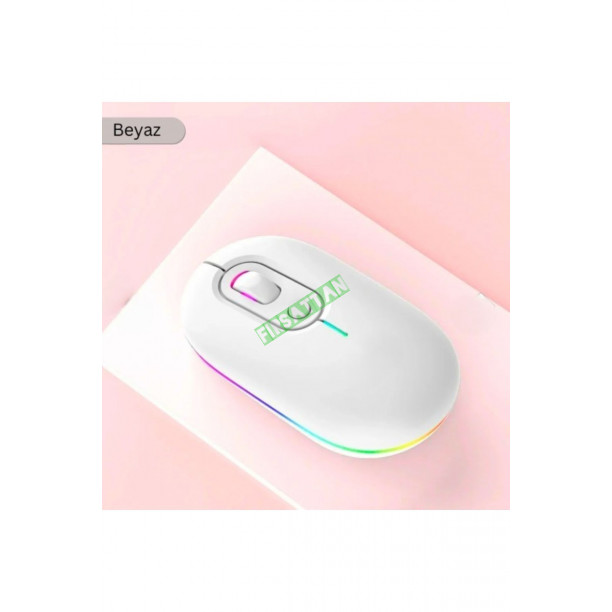 M1 Kablosuz Mouse Bluetooth Wireless Çift Mod lu USB 2.4g Şarj Edilebilir 800/1200/1600dpi Rgb Fare