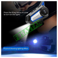 BT 31 Kask Için Bluetooth 5.0 Motosiklet Intercom Su Geçirmez Kablosuz Kulaklık