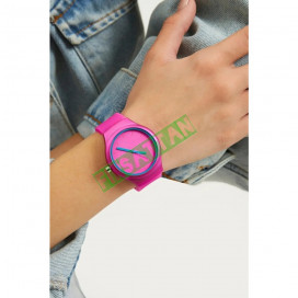 Rower Silikon Kordonlu Unisex Kol Saati Pembe