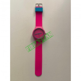 Rower Silikon Kordonlu Unisex Kol Saati Pembe