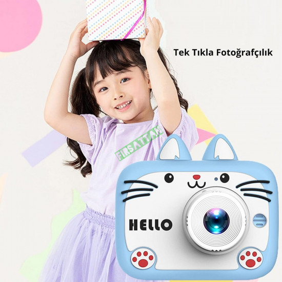 KS-102-HELLO Çocuk Kamerası Pembe KS-102-HELLO Çocuk Kamerası Pembe