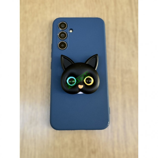 Renkli Gözlü Kedi Hello Kitty Telefon Tutacağı Siyah çift renk