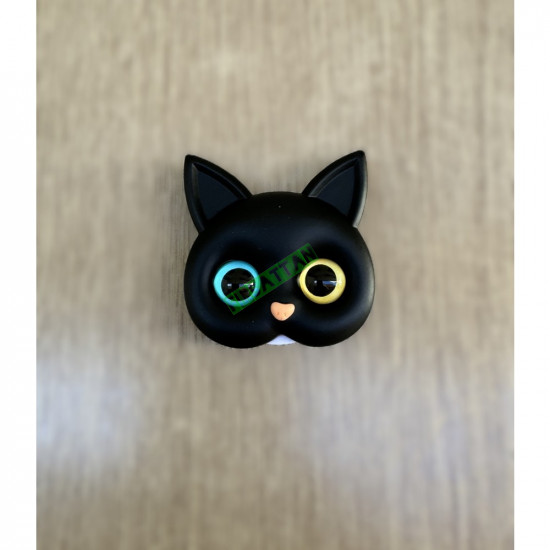 Renkli Gözlü Kedi Hello Kitty Telefon Tutacağı Siyah çift renk Renkli Gözlü Kedi Hello Kitty Telefon Tutacağı Siyah çift renk