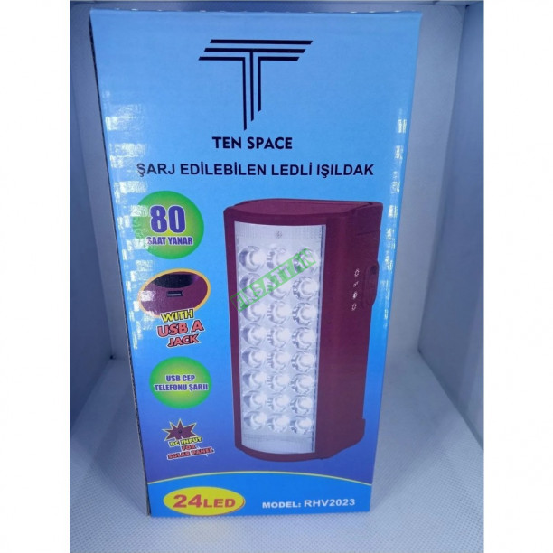 Ten Ledli Kırmızı Işıldak 