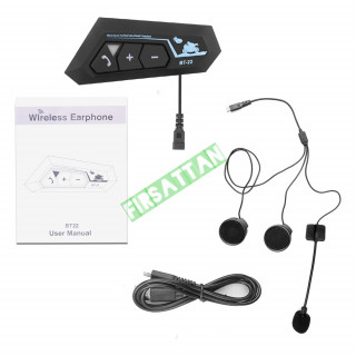 Bt-22 Motosiklet Intercom Bluetooth Kulaklık