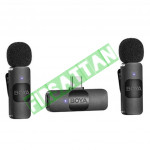 Boya BY-V20 Ultra Kompakt Android Uyumlu İkili Kablosuz Mikrofon (Type-C)