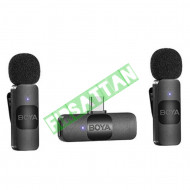 Boya BY-V20 Ultra Kompakt Android Uyumlu İkili Kablosuz Mikrofon (Type-C)