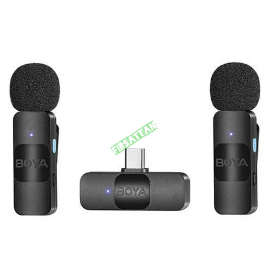 Boya BY-V20 Ultra Kompakt Android Uyumlu İkili Kablosuz Mikrofon (Type-C) Boya BY-V20 Ultra Kompakt Android Uyumlu İkili Kablosuz Mikrofon (Type-C)