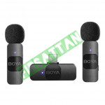 Boya BY-V20 Ultra Kompakt Android Uyumlu İkili Kablosuz Mikrofon (Type-C)