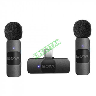 Boya BY-V20 Ultra Kompakt Android Uyumlu İkili Kablosuz Mikrofon (Type-C)