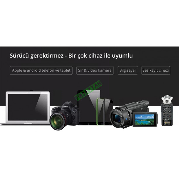 BOYA Mini Wireless Yaka Mikrofonu - Siyah