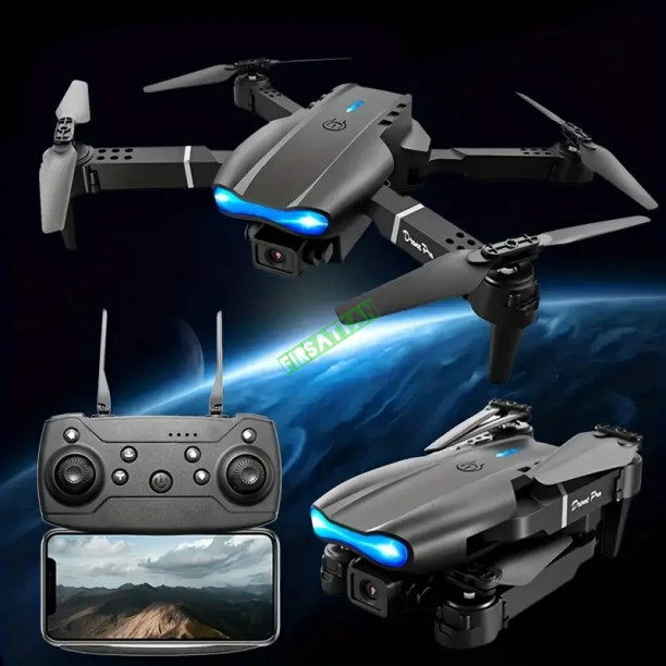 E99 Pro Drone Quadcopter Uzaktan Kumanda Kolu Dört Eksenli Uçak 4k HD 6K Fotoğraf İHA Yükseklik Sabitleme Helikopter 
