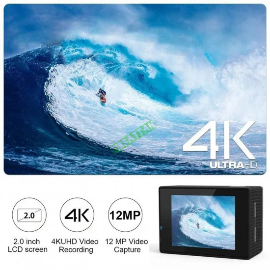 4K Aksiyon Kamera 1080P/30FPS Wifi 2.0 Sualtı Su geçirmez Kask Video Kayıt Kamera 4K Aksiyon Kamera 1080P/30FPS Wifi 2.0 Sualtı Su geçirmez Kask Video Kayıt Kamera