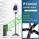 P15 Mini Selfie Çubuğu 41.5 cm Mini Grip Quadripod Aluminum Uzaktan Kumandalı P15 Mini Selfie Çubuğu 41.5 cm Mini Grip Quadripod Aluminum Uzaktan Kumandalı