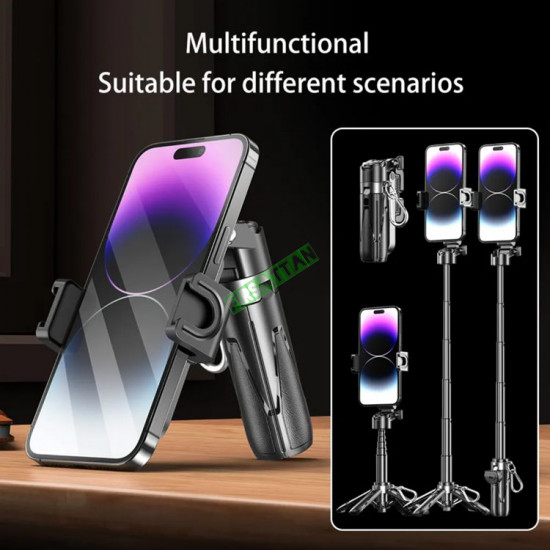 P15 Mini Selfie Çubuğu 41.5 cm Mini Grip Quadripod Aluminum Uzaktan Kumandalı P15 Mini Selfie Çubuğu 41.5 cm Mini Grip Quadripod Aluminum Uzaktan Kumandalı