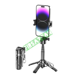 P15 Mini Selfie Çubuğu 41.5 cm Mini Grip Quadripod  Aluminum Uzaktan Kumandalı