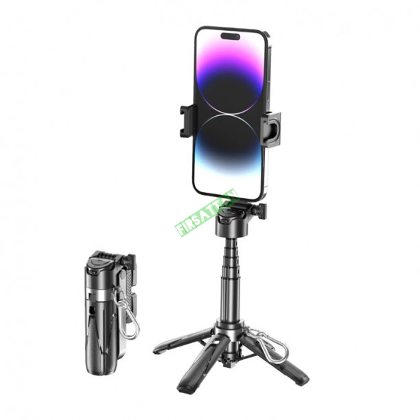 P15 Mini Selfie Çubuğu 41.5 cm Mini Grip Quadripod  Aluminum Uzaktan Kumandalı