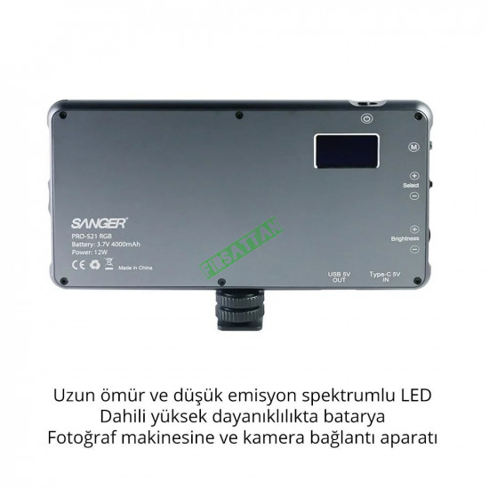Sanger PRO-S21 RGB Led Video Efekt Işığı Sanger PRO-S21 RGB Led Video Efekt Işığı