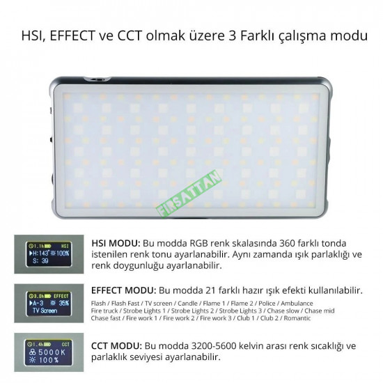 Sanger PRO-S21 RGB Led Video Efekt Işığı Sanger PRO-S21 RGB Led Video Efekt Işığı