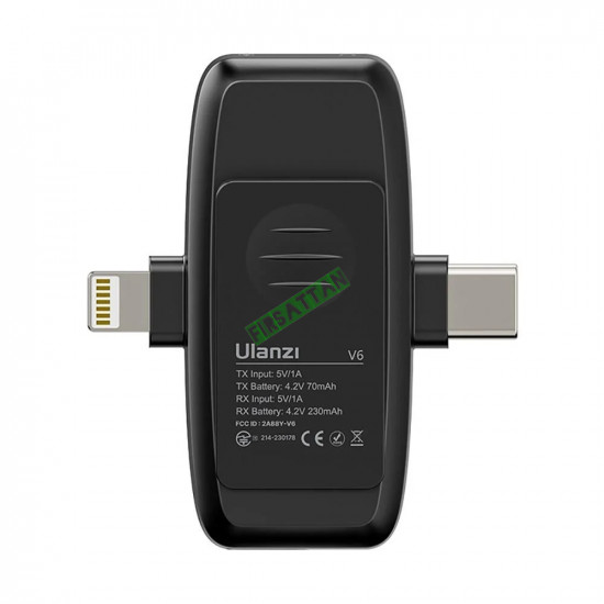 Ulanzi V6 3 in 1 Wireless Microphone Ulanzi V6 3 in 1 Wireless Microphone
