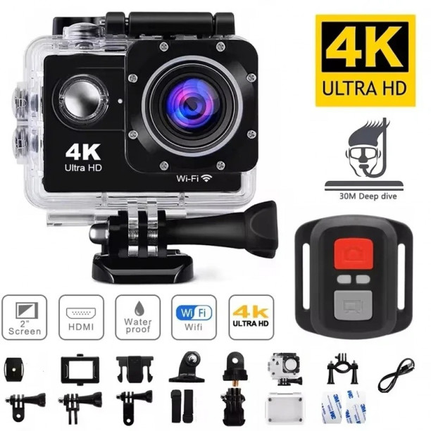 4K Aksiyon Kamera 1080P/30FPS Wifi 2.0 Sualtı Su geçirmez Kask Video Kayıt Kamera 