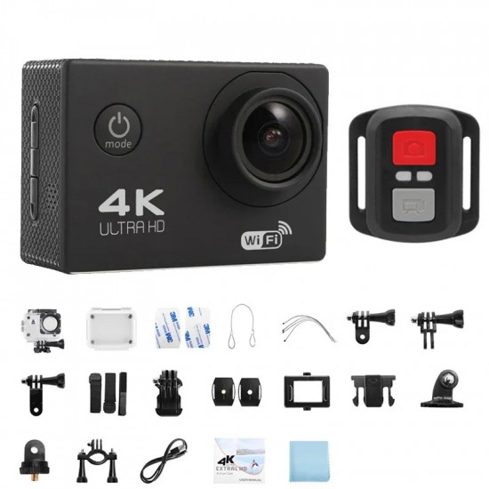 4K Aksiyon Kamera 1080P/30FPS Wifi 2.0 Sualtı Su geçirmez Kask Video Kayıt Kamera